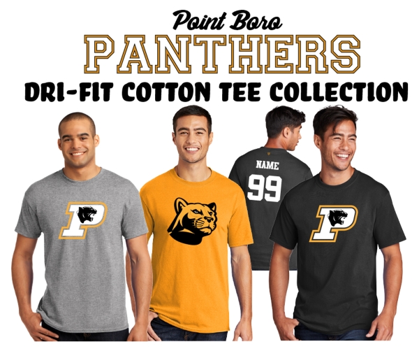 POINT BORO PANTHERS OFFICIAL DRI-FIT COTTON TEE COLLECTION by PACER