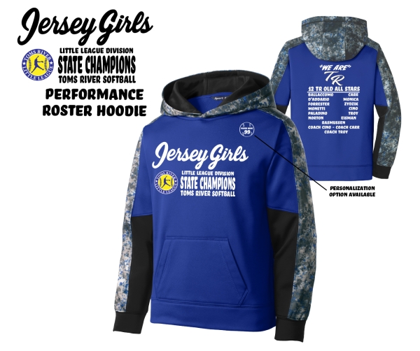 TRLL JERSEY GIRLS STATE CHAMPS PERFORMANCE HOODIE by PACER