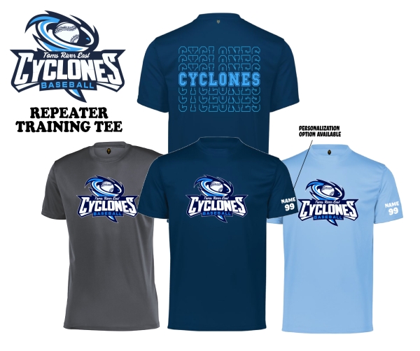 TOMS RIVER EAST CYCLONES REPEATING TRAINING TEE by PACER