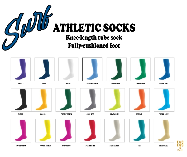 KNEE HIGH CUSHIONED ATHLETIC SOCKS by PACER