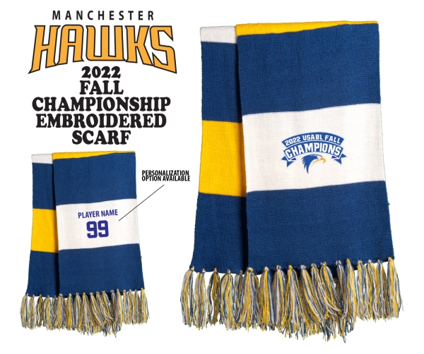 HAWKS OFFICIAL CHAMPIONSHIP SPECTATOR EMBROIDERED SCARF by PACER