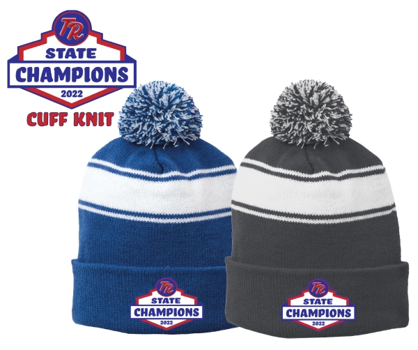 TRLL OFFICIAL STATE CHAMPS STRIPED CUFF KNIT w POM-POM by PACER