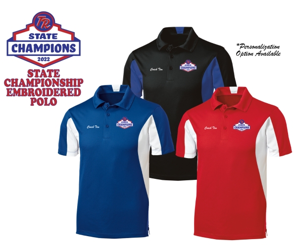 TRLL STATE CHAMPS EMBROIDERED COACHES POLO SHIRT by PACER