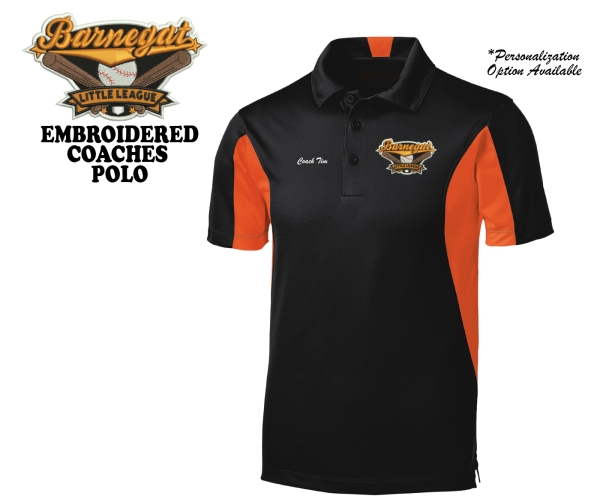 BARNEGAT LITTLE LEAGUE EMBROIDERED COACHES POLO SHIRT by PACER
