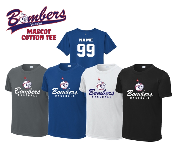 TR BOMBERS BASEBALL OFFICIAL MASCOT COTTON TEE COLLECTION by PACER