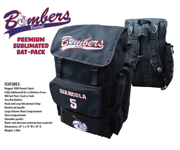 TR BOMBERS FULLY SUBLIMATED JUMBO CUSTOM BAT-PACK by Pacer
