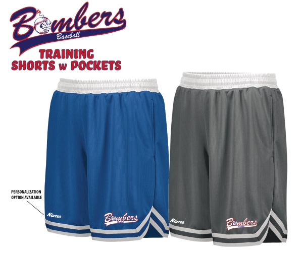 TR BOMBERS PERFORMANCE TRAINING SHORTS w Pockets by PACER