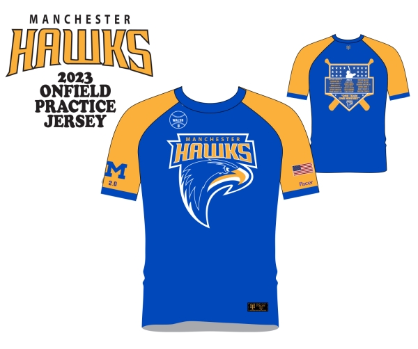 MANCHESTER HAWKS OFFICIAL 2023 ON-FIELD PRACTICE JERSEY by PACER