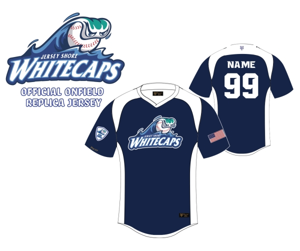 JERSEY SHORE WHITECAPS OFFICIAL ON FIELD REPLICA JERSEY