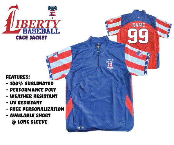 JACKSON LIBERTY OFFICIAL ON-FIELD 1/4 ZIP PERFORMANCE CAGE JACKET  by PACER