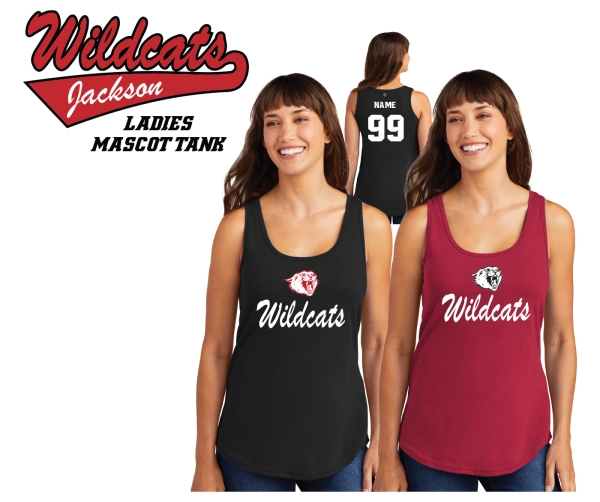 JACKSON WILDCAT LADIES MASCOT COTTON TANK TOP COLLECTION by PACER