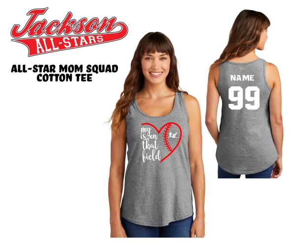JACKSON LITTLE LEAGUE  MY HEART COTTON TANK TOP by PACER