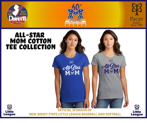 MANCHESTER LITTLE LEAGUE OFFICIAL ALL-STAR MOM COTTON TEE COLLECTION by PACER