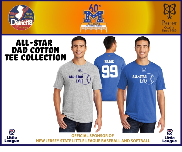 MANCHESTER LITTLE LEAGUE OFFICIAL ALL-STAR DAD COTTON TEE COLLECTION by PACER