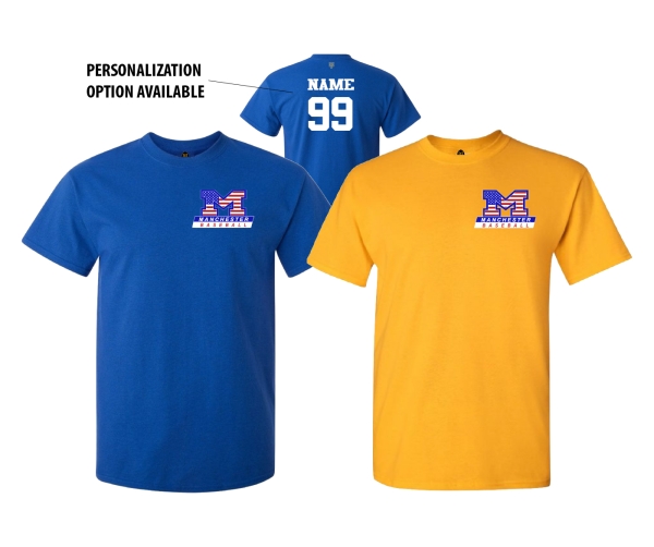 MANCHESTER LITTLE LEAGUE OFFICIAL STARS & STRIPES COLLECTION TEE'S by PACER