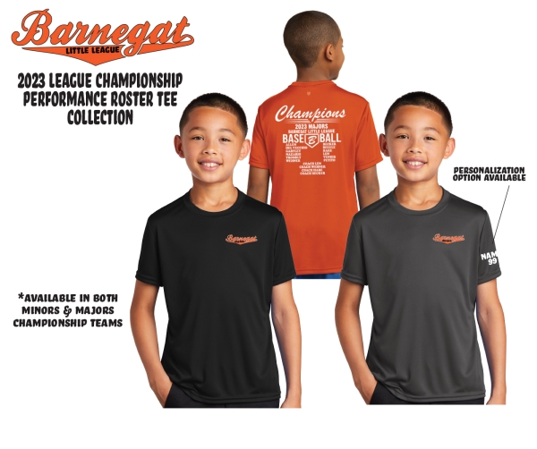2023 BLL  LEAGUE CHAMPIONSHIP ROSTER TEE COLLECTION by PACER