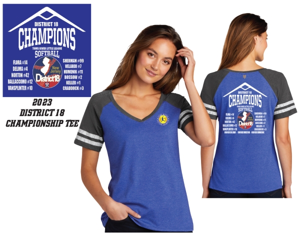 2023 TRLL SOFTBALL DISTRICT 18 CHAMPIONSHIP COTTON ROSTER TEE COLLECTION by PACER