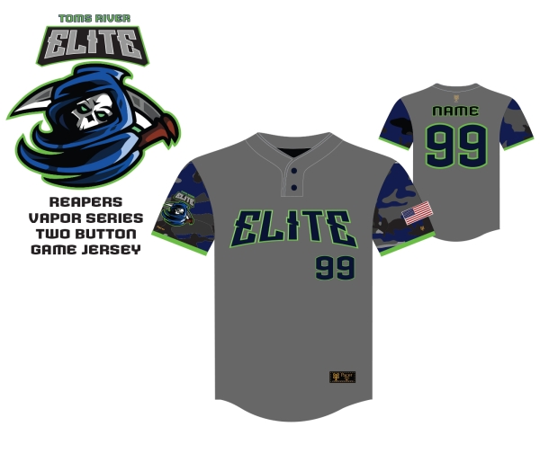 TOMS RIVER ELITE OFFICIAL VAPOR SERIES TWO BUTTON JERSEY by PACER