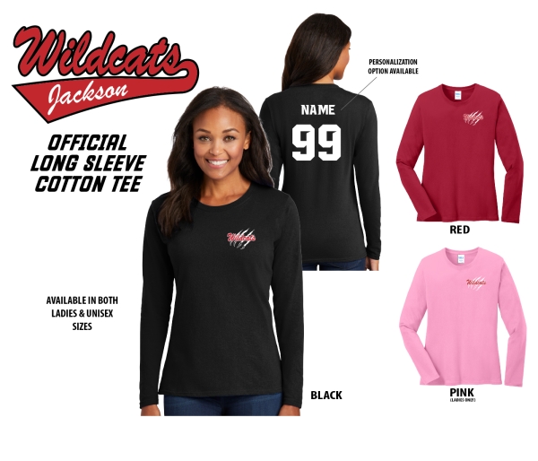 JACKSON WILDCATS LONG SLEEVE COTTON TEE COLLECTION by PACER
