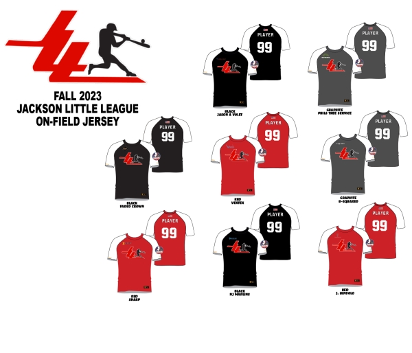 JLL 2023 FALL COACH PITCH ON-FIELD JERSEYS by PACER