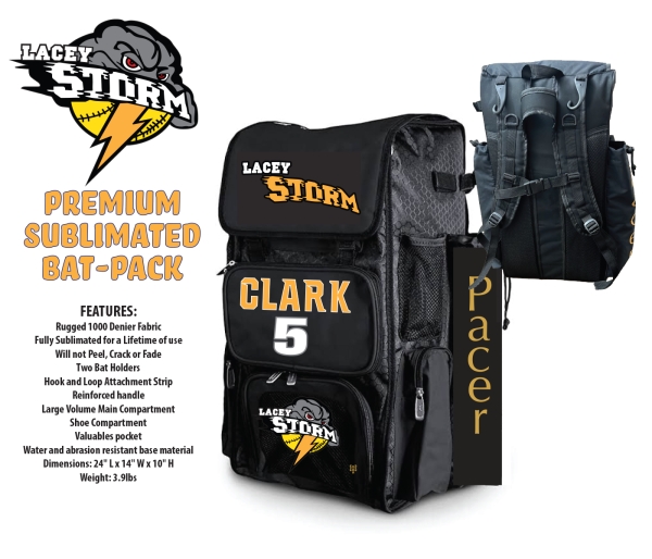 LACEY STORM FULLY SUBLIMATED JUMBO CUSTOM BAT-PACK by Pacer