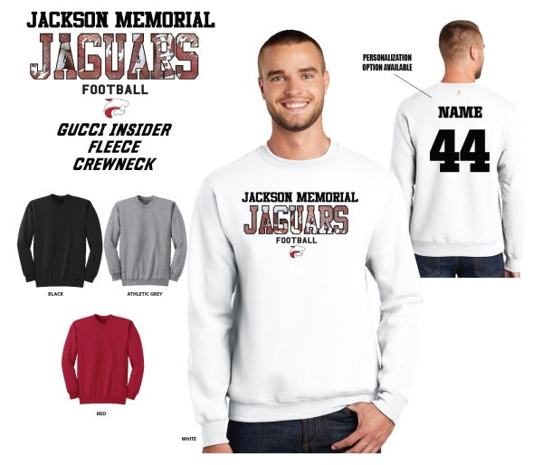 JMHS FOOTBALL GUCCI INSIDER CREW NECK FLEECE COLLECTION by PACER
