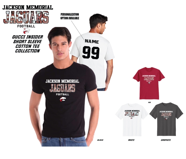JMHS FOOTBALL GUCCI INSIDER SHORT SLEEVE COTTON TEE COLLECTION by PACER