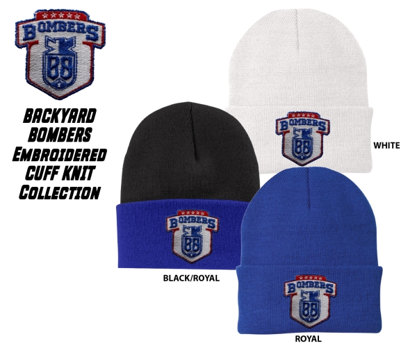 NHLL BACKYARD BOMBERS OFFICIAL ON-FIELD EMBROIDERED CUFF KNIT by PACER