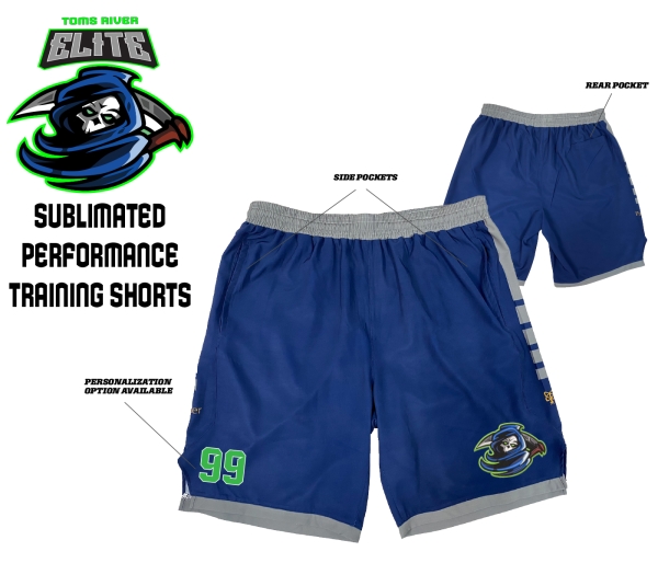 REAPERS 100% SUBLIMATED PERFORMANCE TRAINING SHORTS by PACER
