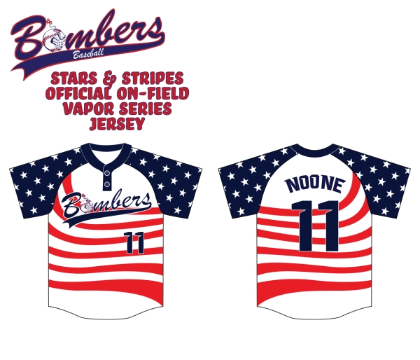 TR BOMBERS OFFICIAL STARS & STRIPES VAPOR SERIES JERSEY by PACER