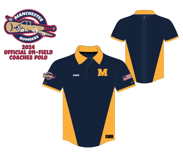 MANCHESTER BOMBERS PERFORMANCE SUBLIMATED COACHES POLO by PACER