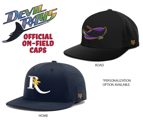 DEVIL RAYS OFFICIAL ON-FIELD VAPOR SERIES FITTED CAP by PACER