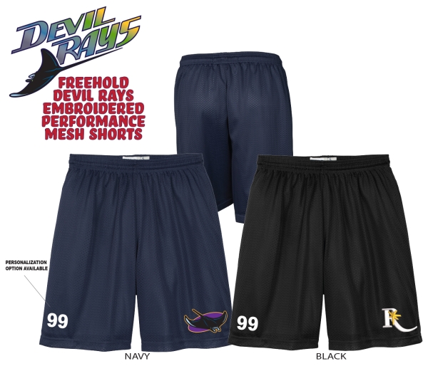 DEVIL RAYS EMBROIDERED PERFORMANCE SHORTS COLLECTION by PACER