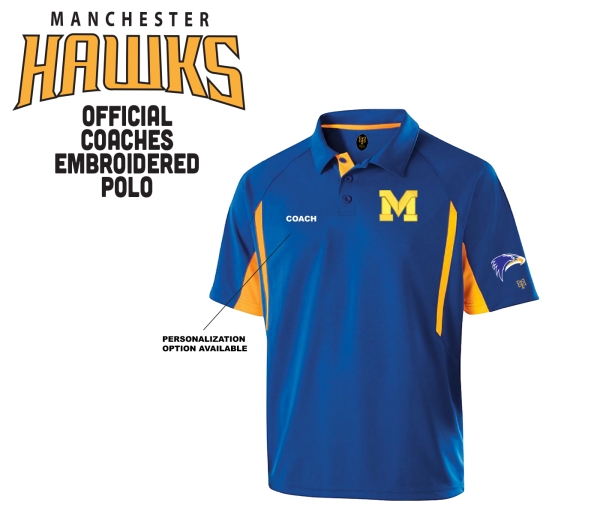 HAWKS OFFICIAL EMBROIDERED COACHES POLO by PACER