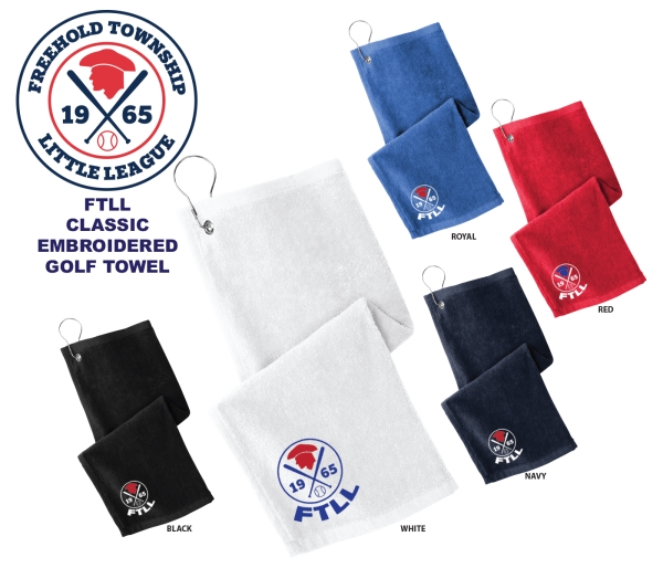 FTLL CLASSIC EMBROIDERED GOLF TOWEL COLLECTION by PACER