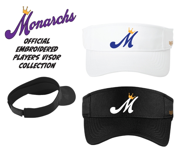 MONARCHS OFFICIAL EMBROIDERED PLAYERS VISOR COLLECTION by Pacer