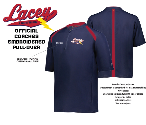LIGHTNING OFFICIAL COACHES EMBROIDERED PULL-OVER  by PACER