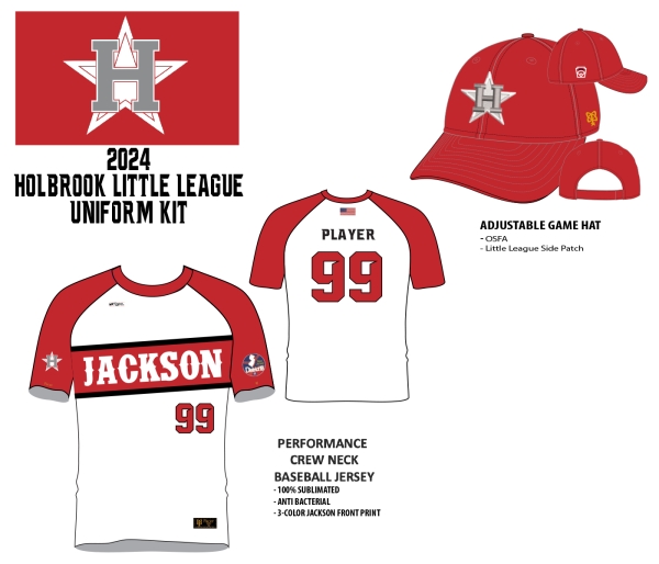 HBLL SPRING 2024 MAJORS DIVISION OFFICIAL ON-FIELD UNIFORM KIT by PACER
