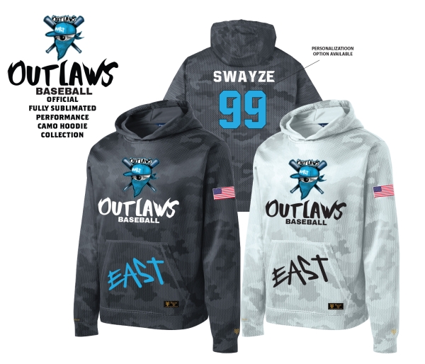 OUTLAWS FULLY SUBLIMATED HEX CAMO PERFORMANCE FLEECE HOODIE by PACER