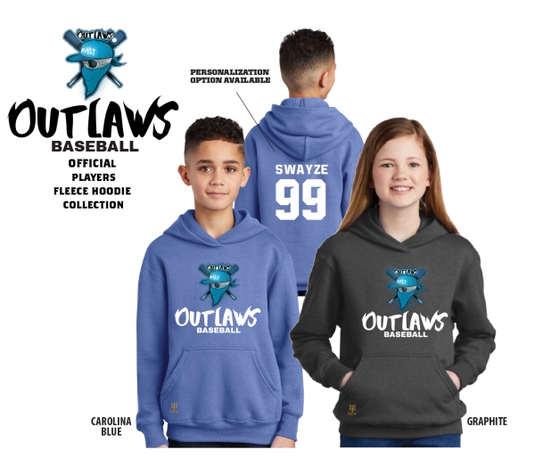 OUTLAWS OFFICIAL PLAYER FLEECE PULLOVER HOODIE COLLECTION by PACER