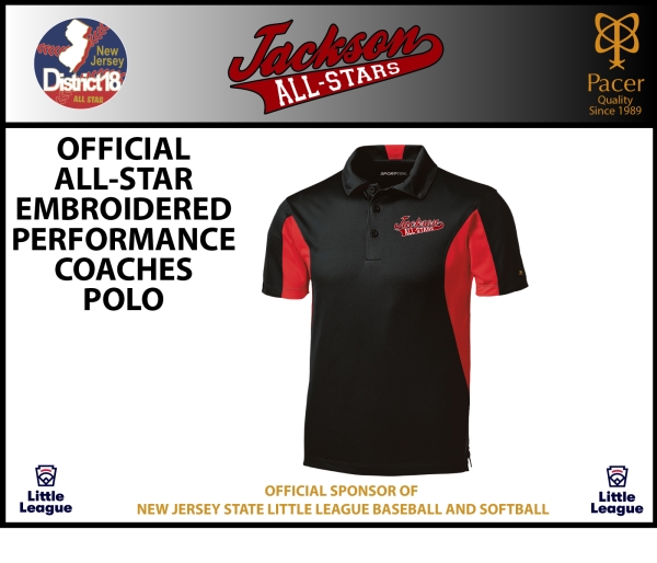 JLL EMBROIDERED ALL-STAR COACHES POLO SHIRT by PACER