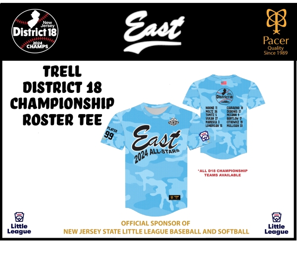 TRELL 2024 DISTRICT 18 CHAMPIONSHIP ROSTER TEE by PACER
