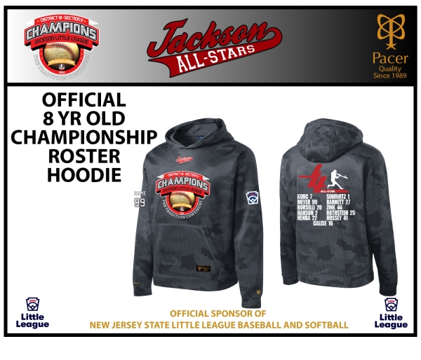 JLL 2024 8YR OLD CHAMPIONSHIP ROSTER HOODIE by PACER