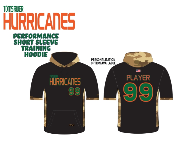 HURRICANES SHORT SLEEVE PERFORMANCE HOODED TRAINING JERSEY  by PACER