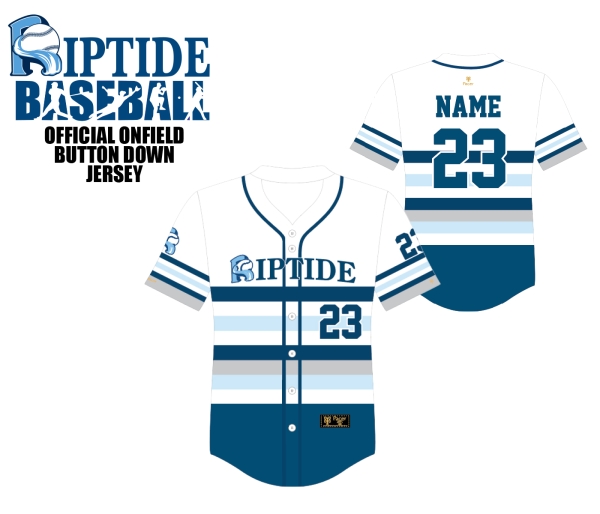 RIPTIDE OFFICIAL ON-FIELD FULL BUTTON GAME JERSEY by PACER