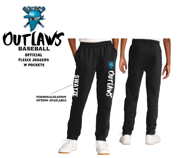 OUTLAWS OFFICIAL FLEECE JOGGERS w POCKETS by PACER