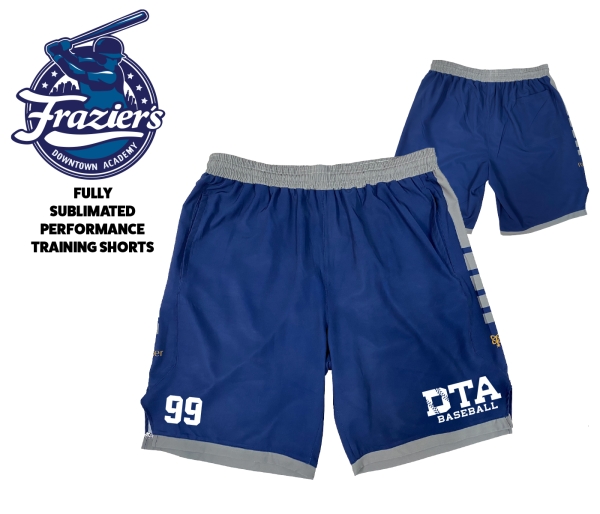 DTA 100% SUBLIMATED PERFORMANCE TRAINING SHORTS by PACER