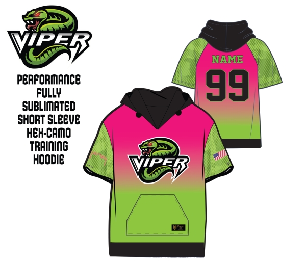 PIT-VIPERS SHORT SLEEVE HEX-CAMO TRAINING HOOD  by PACER