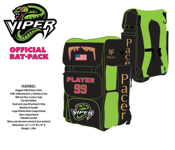 PIT-VIPERS FULLY SUBLIMATED JUMBO CUSTOM BAT-PACK by Pacer