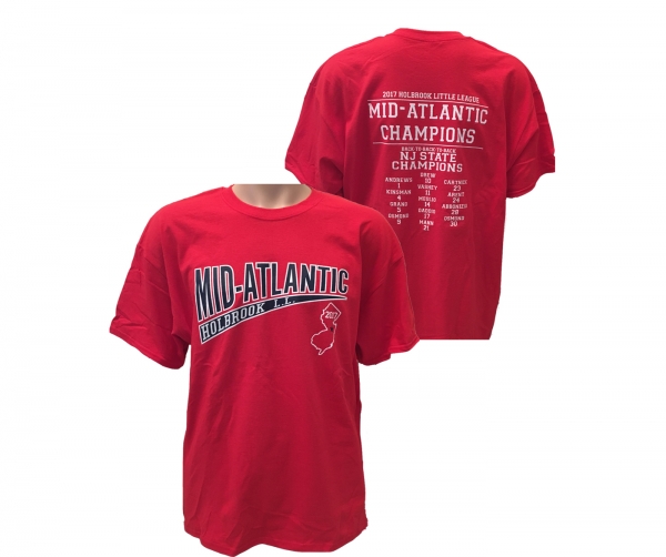 HBLL ORIGINAL MID-ATLANTIC CHAMPIONS ROSTER TEE'S by Dependabilitee's